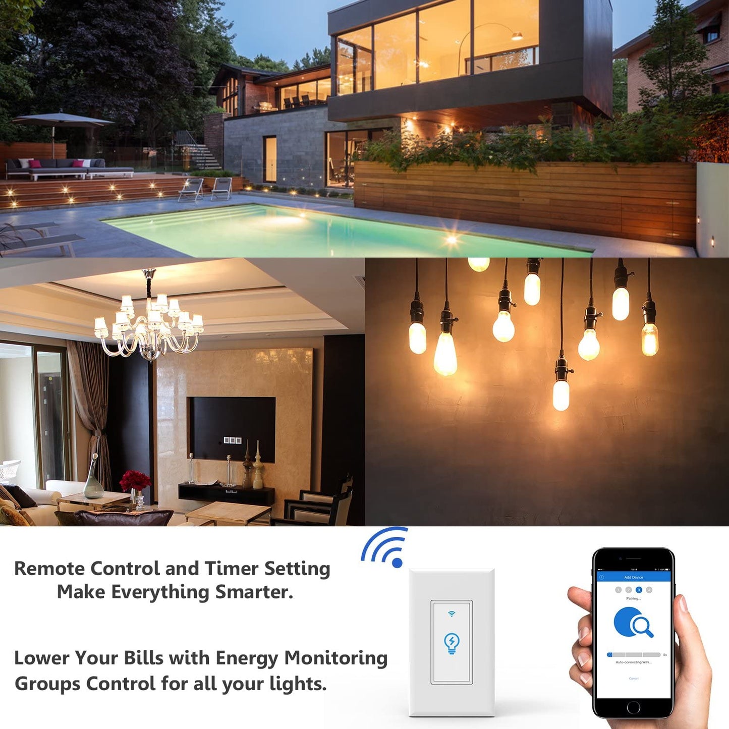 Interruptor Atenuador de Brillo WiFi - Dimmer Inteligente